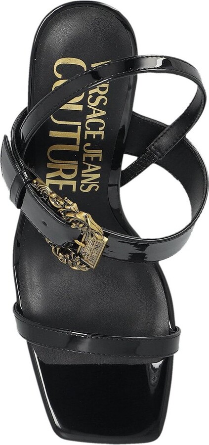 Versace Jeans Couture Buckle Strap Heeled Sandals