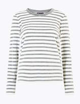 Thumbnail for your product : M&S CollectionMarks and Spencer Velour Striped Sweatshirt
