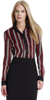 Thumbnail for your product : Jones New York Collection JONES NEW YORK Chain Link Print Blouse