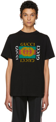 Gucci Black Tiger Logo T-Shirt