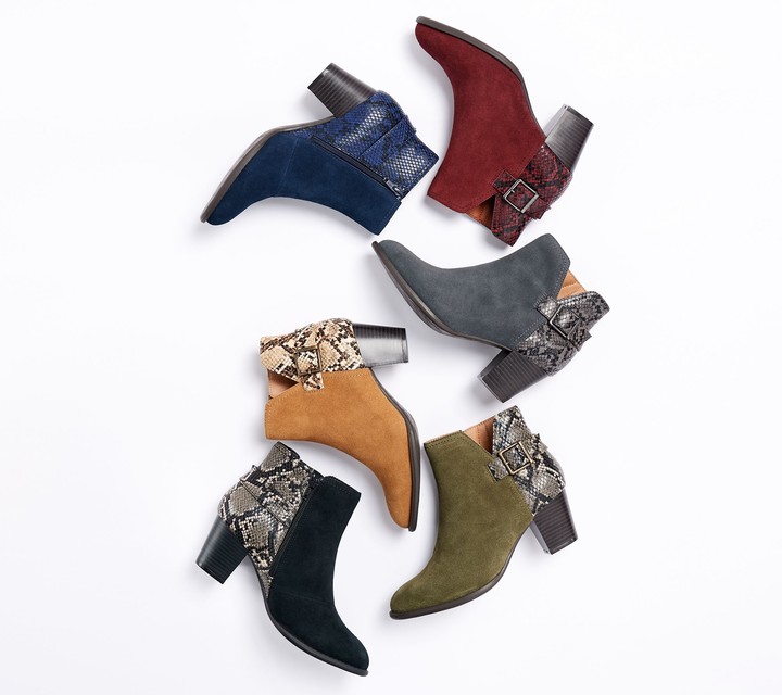 Vionic suede snake print boots Clearance
