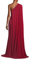 Thumbnail for your product : Naeem Khan One-Shoulder Cape Gown, Red