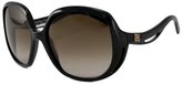 Thumbnail for your product : Balenciaga dark brown striped oversized sunglasses