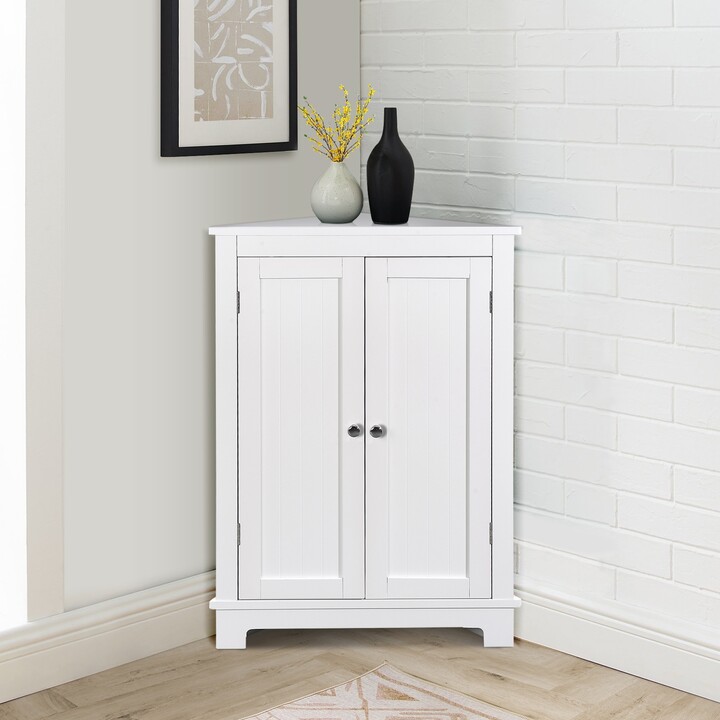 Floor Corner with Two Doors and Shelves, FreeStanding