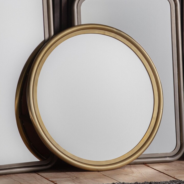 Dunelm Bellevue Round Brass Wall Mirror, 76cm Gold ShopStyle