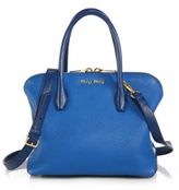 Thumbnail for your product : Miu Miu Madras Small Leather Tote
