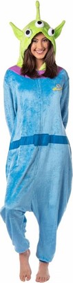 Intimo Diney Women' Toy Story Alien Kigurumi Union Suit One Piece Pajama (L/XL) Blue