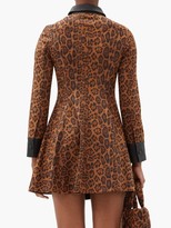 Thumbnail for your product : Stand Studio Nara Leopard-print Faux Suede Mini Shirt Dress - Leopard