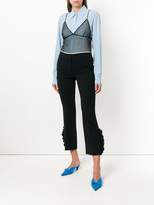 Thumbnail for your product : No.21 ruffle trim cropped trousers