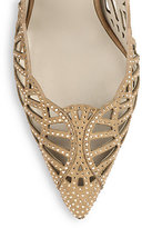 Thumbnail for your product : Giorgio Armani Scalloped Suede & Crystal Pumps