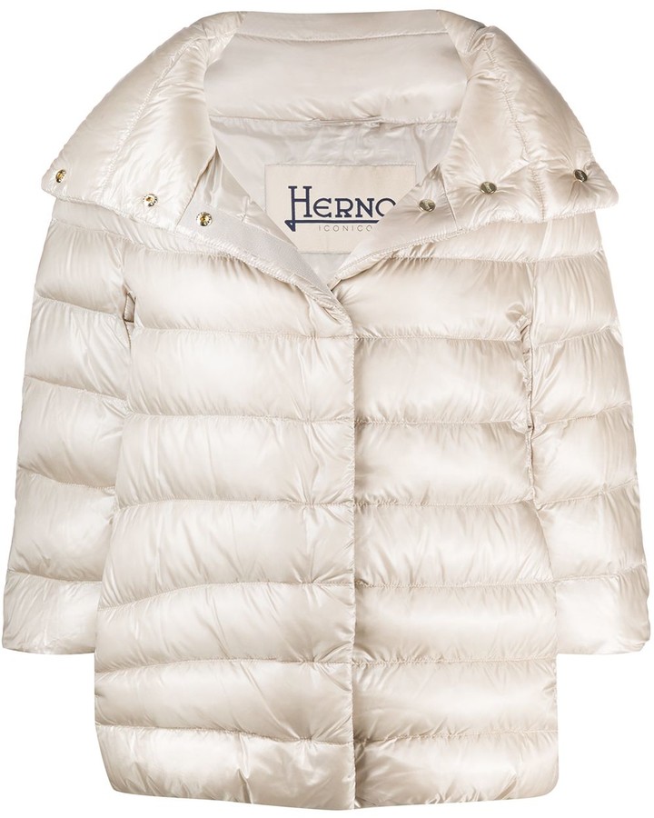 Herno Three-Quarter Sleeve Puffer Jacket - ShopStyle