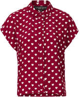 Thumbnail for your product : Topshop Petite Heart Print Shirt