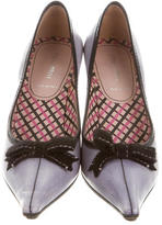 Thumbnail for your product : Miu Miu Bow-Embellished Pointed-Toe Pumps