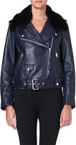 Thumbnail for your product : Acne Shearling-collared leather jacket