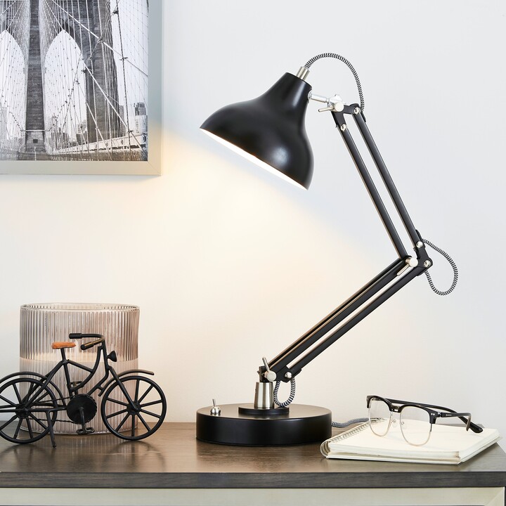Dunelm Archibald Articulated Black Desk Lamp Black ShopStyle