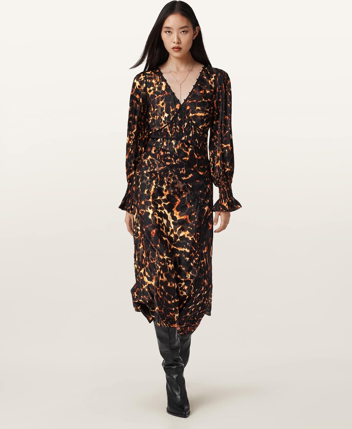 Danni Shirr Midi Dress