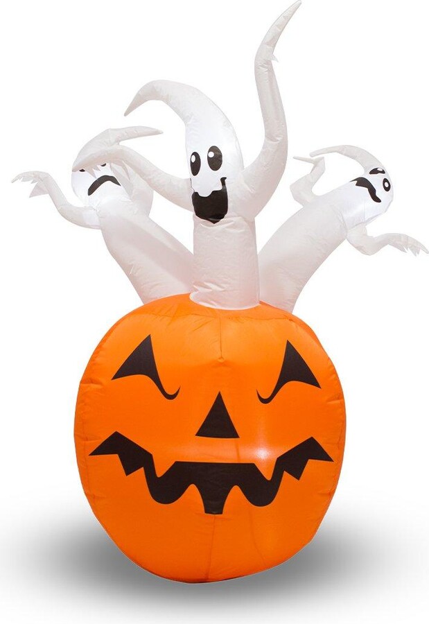 Valiant Inflatable Halloween Decoration Ghost Pumpkin with LED Lights