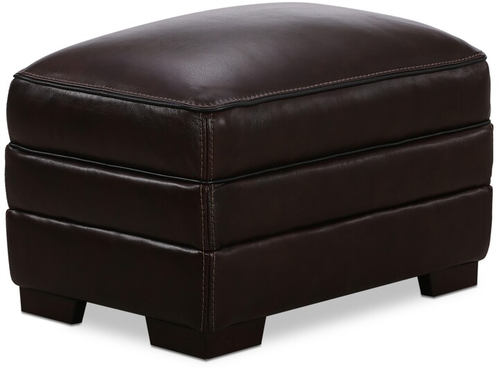 Furniture Myars Leather Ottoman, Created for Macy's ShopStyle