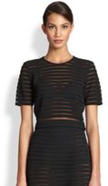 Thumbnail for your product : Cynthia Rowley Paneled Crop Top