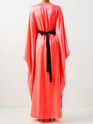 Roksanda Raziya Silk-satin Kaftan Gown - Neon Pink