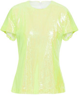 Thumbnail for your product : MM6 MAISON MARGIELA Neon Sequined Tulle Top