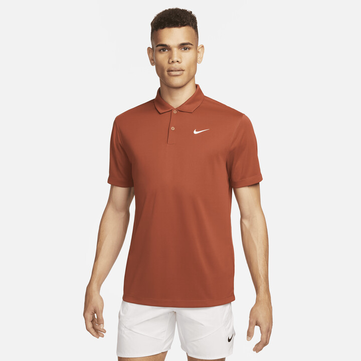 Nike Men's Court Dri-FIT Tennis Polo in Orange - ShopStyle