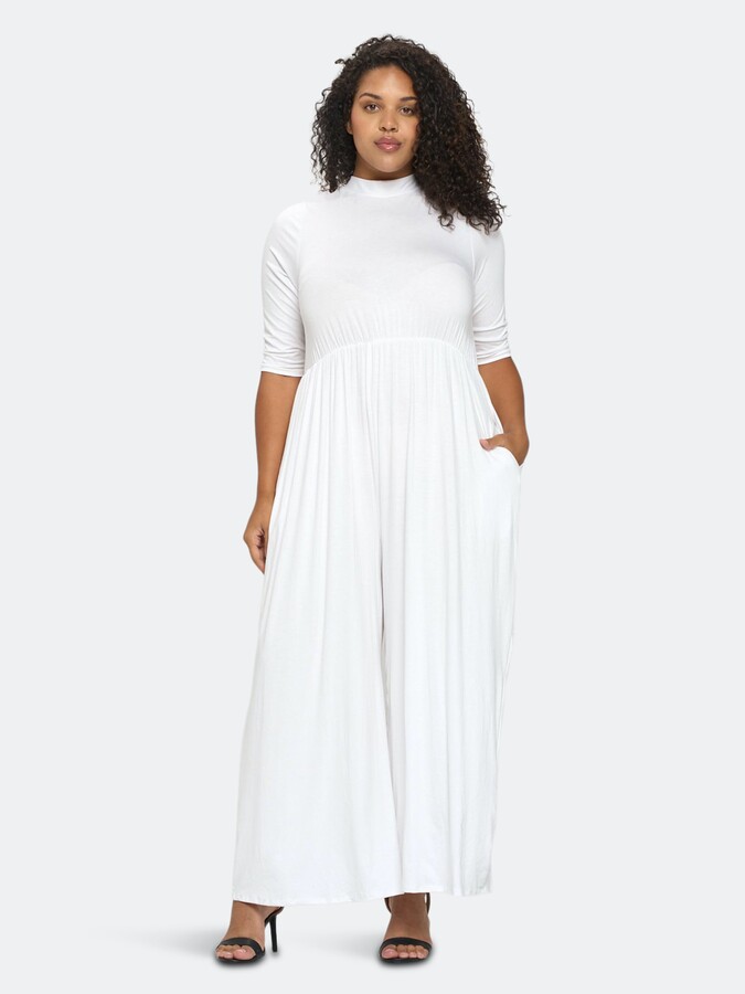 plus Size White Jumpsuit" | Shop the world's largest collection of fashion  | ShopStyle