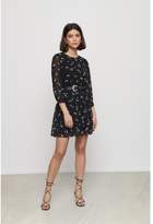 Thumbnail for your product : Dynamite Balloon Sleeve Dress Floral on Black