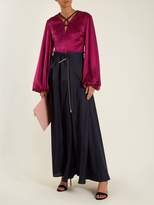 Thumbnail for your product : Roksanda Misha Drawstring Maxi Skirt - Womens - Navy