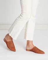 Thumbnail for your product : Schutz Leather Tress Flat Mules