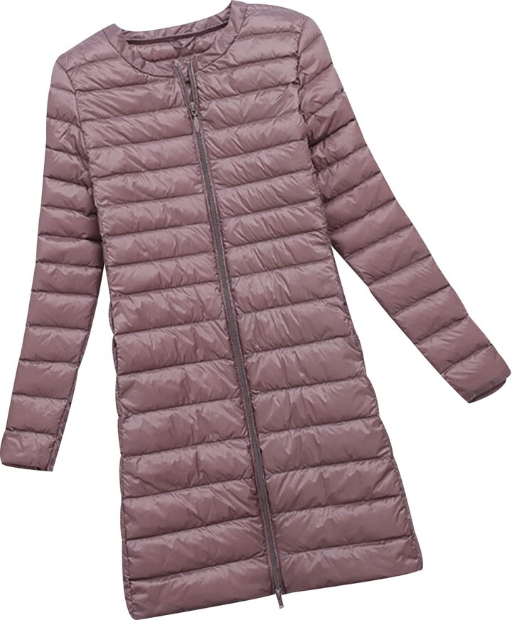 HAXNOHEY Down Jacket Women Packable Long Puffer Jackets Women Oversized