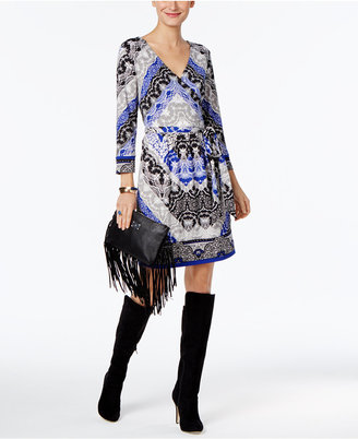 INC International Concepts Printed Wrap Dress, Only at Macy's