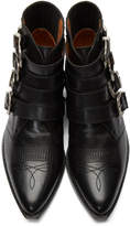 Thumbnail for your product : Toga Virilis Black Leather Four-Buckle Boots