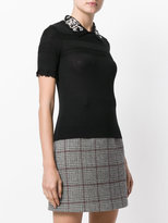 Thumbnail for your product : Carven embroidered collar polo top