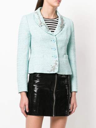 Moschino Boutique embellished tweed blazer