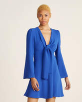 dvf tie front mini dress