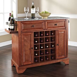 Crosley Furniture Lafayette Granite Wine Console Table