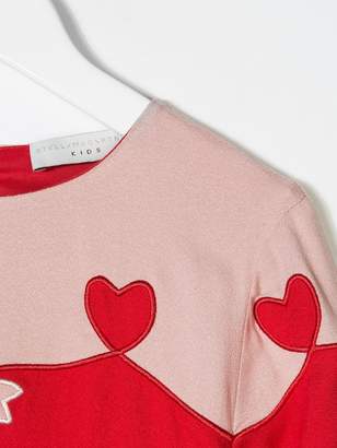 Stella McCartney Kids embroidered heart dress