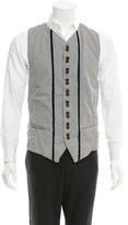 Thumbnail for your product : Ann Demeulemeester Pinstripe Dual Pocket Vest