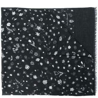 Saint Laurent floral print scarf