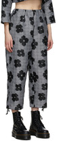 Thumbnail for your product : Comme des Garcons Grey and Black Floral Jacquard Trousers