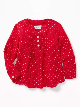 Old Navy Mandarin-Collar Pintuck Tunic for Toddler Girls