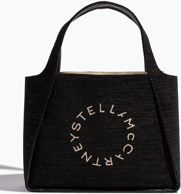 Stella McCartney Chenille Jacquard Stella Logo Tote Bag in Black ...