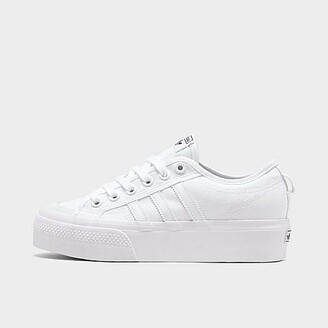 adidas nizza white platform