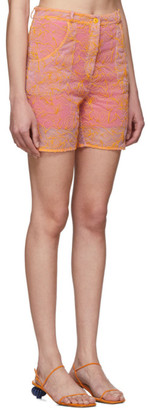 Jacquemus Pink and Orange Le Short Lavandou Shorts
