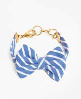 Thumbnail for your product : Brooks Brothers Kiel James Patrick Light Blue Stripe Bow Bracelet