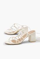 Thumbnail for your product : boohoo Caged Wrap Strap Low Block Heels