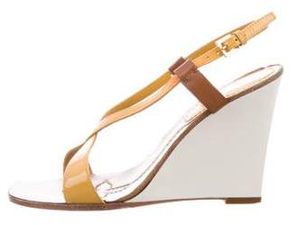 Louis Vuitton Patent Leather Wedge Sandals