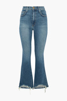 Thumbnail for your product : Current/Elliott The High Waist Kick distressed high-rise kick-flare jeans
