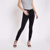 Thumbnail for your product : River Island Womens Black washed Molly distressed jeggings